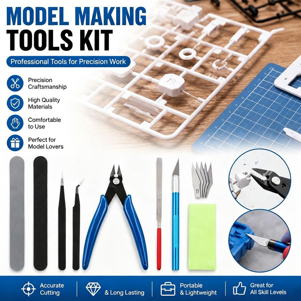 Model Kit Nipper - 14-Piece Model Craft Tool Kit Alloy