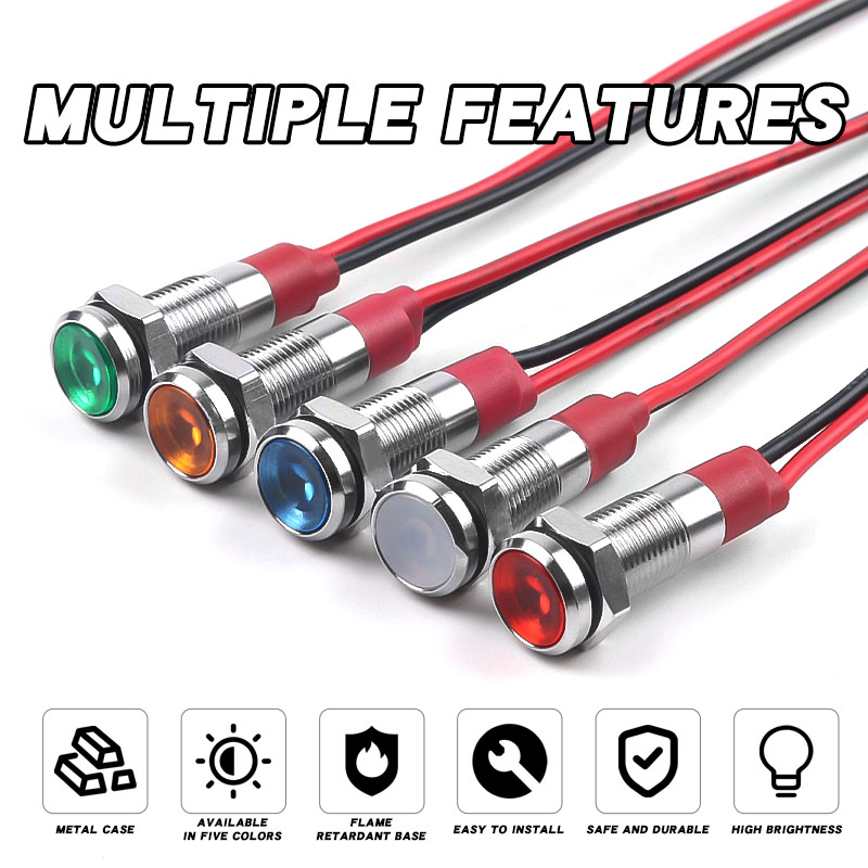 6mm Metal LED Indicator Light  - Panel Line Marker ulasan dan harga