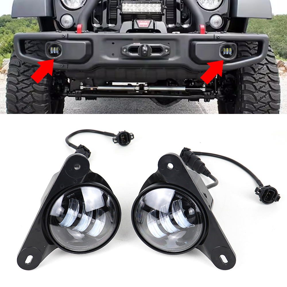 Front Bumper Lights LED Fog Li - Model Kit Jeep ulasan dan harga