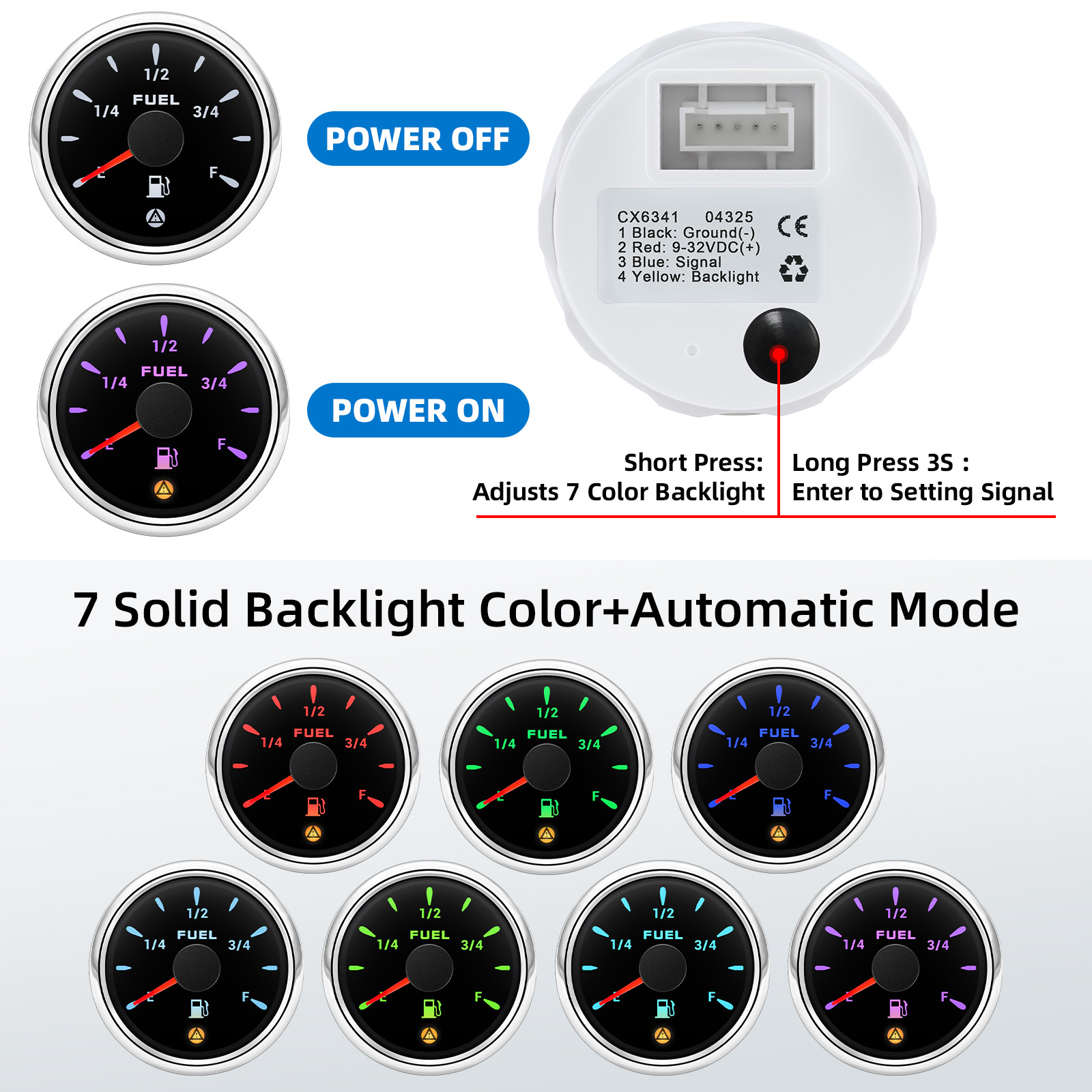 52mm Fuel Level Gauge With Fla - Panel Line Marker ulasan dan harga