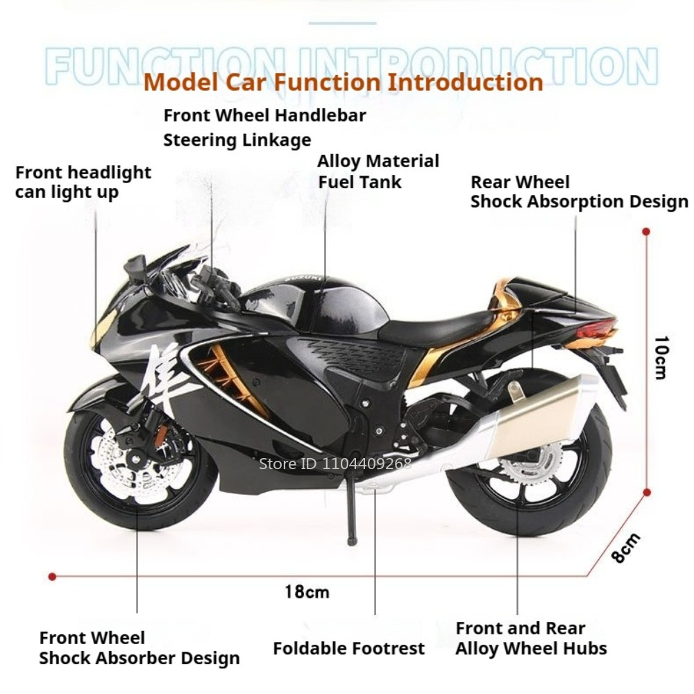 Scale 1:12 Suzuki Hayabusa GSX - Model Kit Aoshima ulasan dan harga
