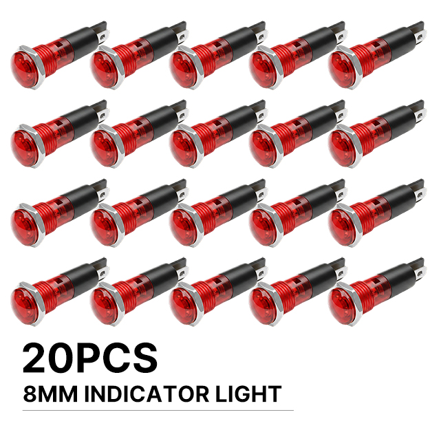 FILN 20PCS 8mm LED Indicator L - Panel Line Marker ulasan dan harga
