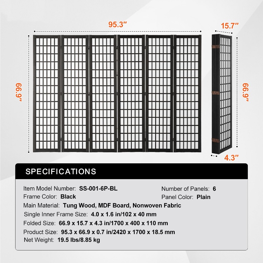 6 Panel Japanese Room Divider  - Panel Line Marker ulasan dan harga