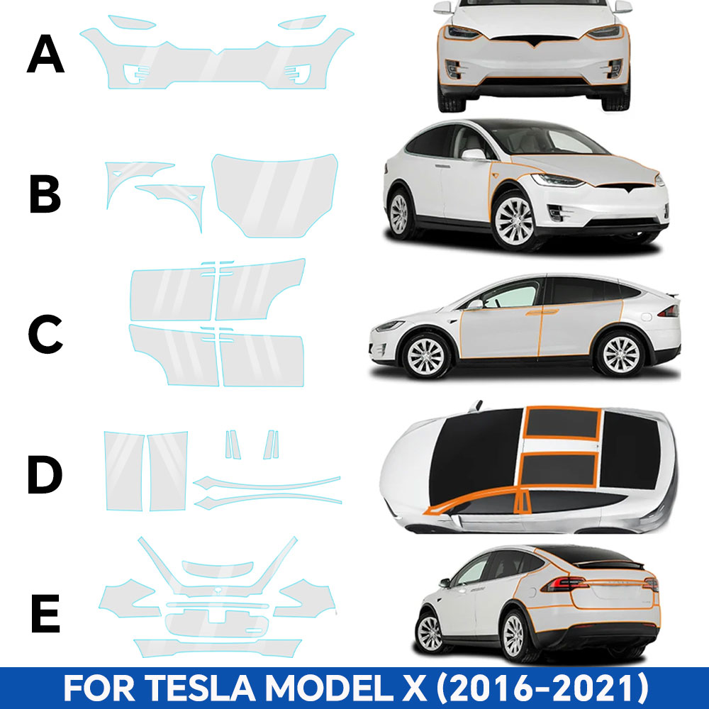 9MIL For Tesla Model X 2016-20 - Logo Model Kit ulasan dan harga