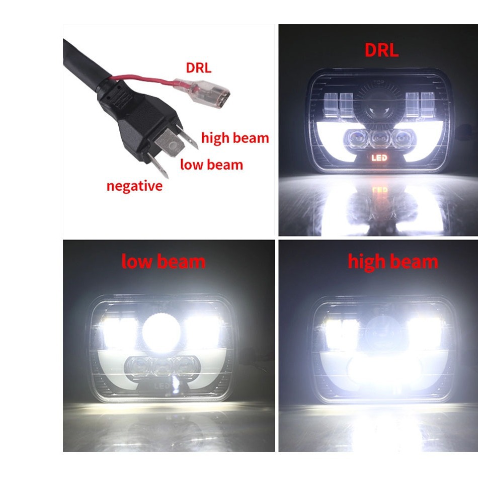 7inch H4 Led Light For Jeep Wr - Model Kit Jeep ulasan dan harga