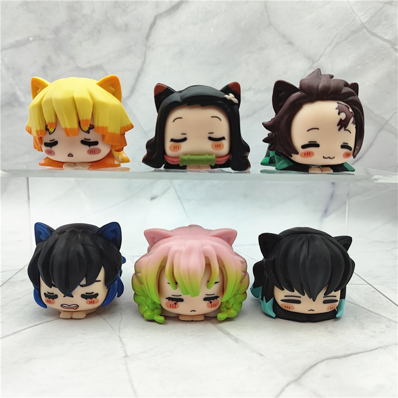 6Pcs/1 Set Anime Demon Slayer  - Model Kit Zenitsu ulasan dan harga