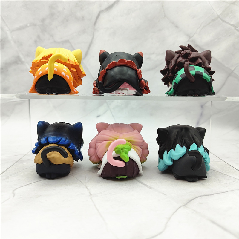 6Pcs/1 Set Anime Demon Slayer  - Model Kit Zenitsu ulasan dan harga